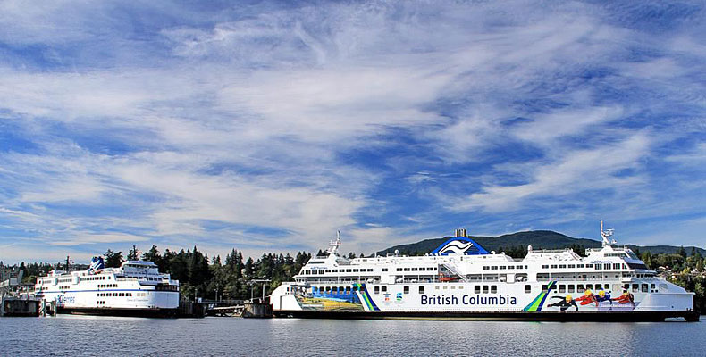 The BC Ferry from Vancouver to Vancouver Island
