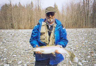 Steelhead fly fishing the Ash river in British Columbia Canada
